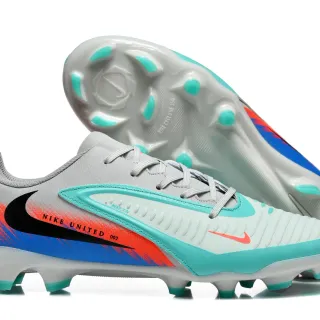 Nike United 002 Gris Orange Bleu Turquoise Chaussures de football à crampons