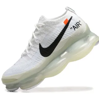 Nike Blanco y Negro Flyknit Upper Suela Air Unit Full-Length Visible Lifestyle Sneakers