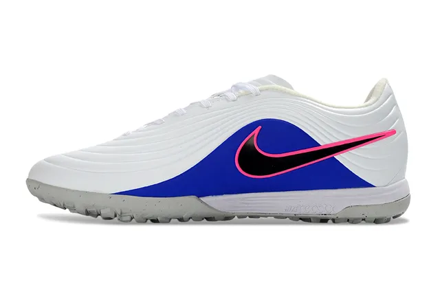 Nike Blanc Bleu basse haut synthétique superposition avant-pied côtelé gazon chaussures de football 17