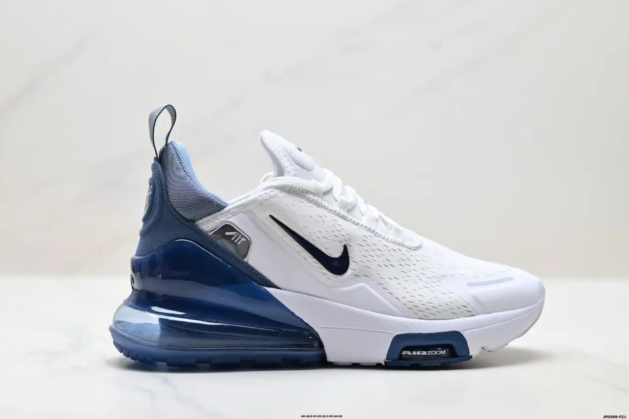 Nike chaussures lifestyle blanches et bleues à tige en maille perforée visible unité Air Zoom 9