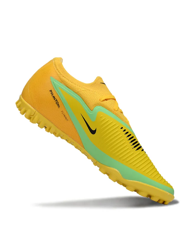 Nike أحذية كرة القدم عشب اصطناعي أصفر أخضر منخفض القطعة العلوية الصناعية قفص الأمامي المضلع 2