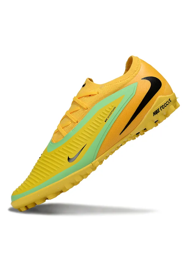 Nike أحذية كرة القدم عشب اصطناعي أصفر أخضر منخفض القطعة العلوية الصناعية قفص الأمامي المضلع 3