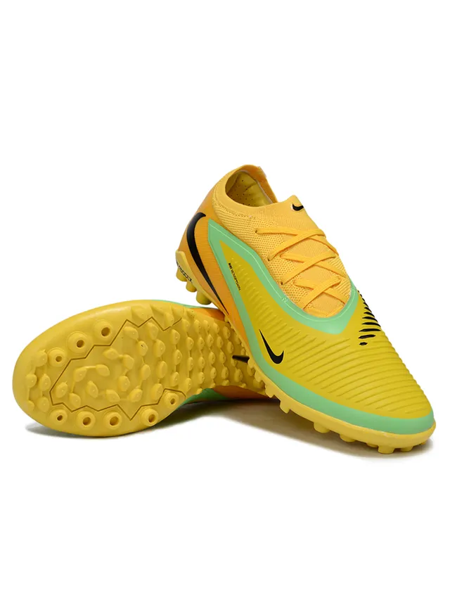 Nike أحذية كرة القدم عشب اصطناعي أصفر أخضر منخفض القطعة العلوية الصناعية قفص الأمامي المضلع 4