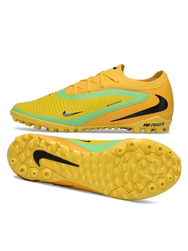 Nike أحذية كرة القدم عشب اصطناعي أصفر أخضر منخفض القطعة العلوية الصناعية قفص الأمامي المضلع 6