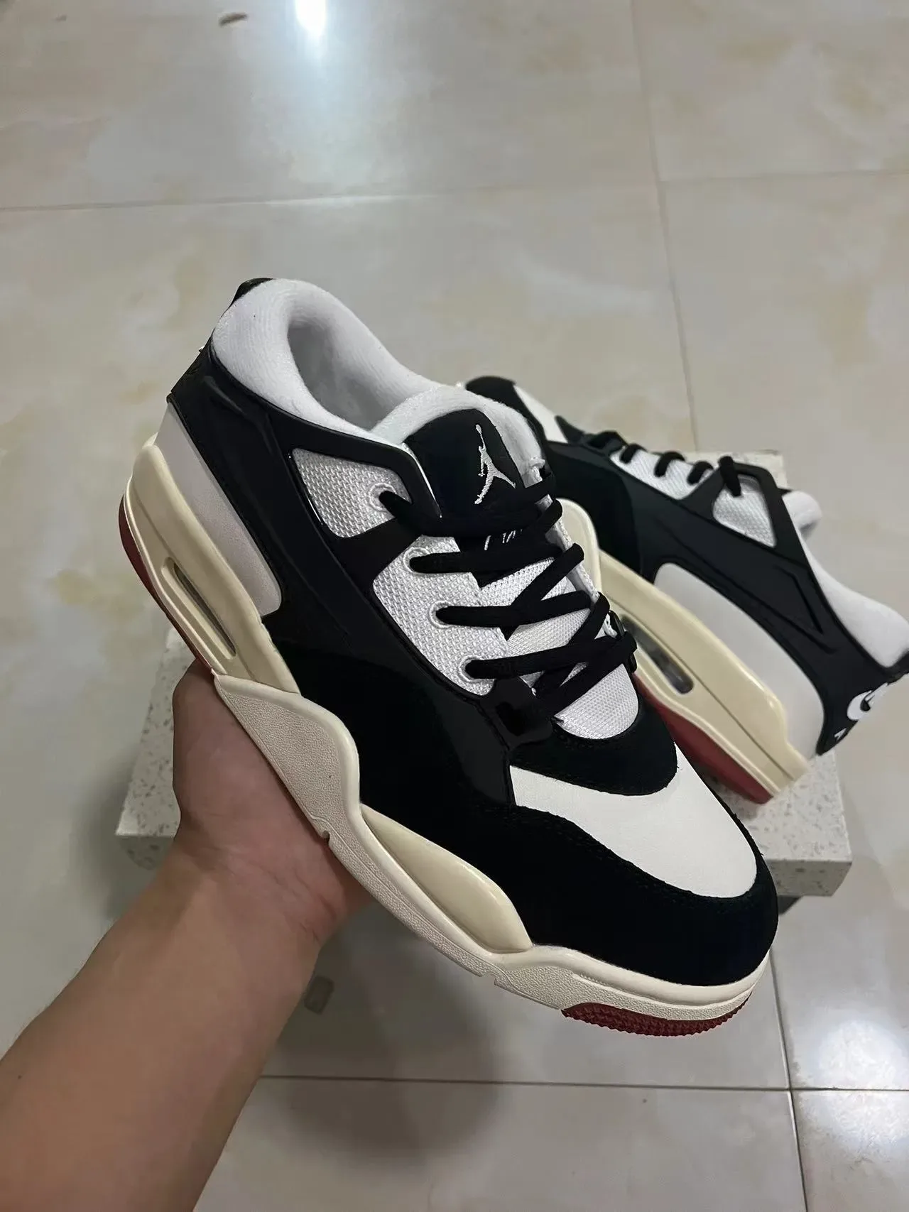 耐克 Zoom 2K 黑白奶油红厚底运动鞋 2