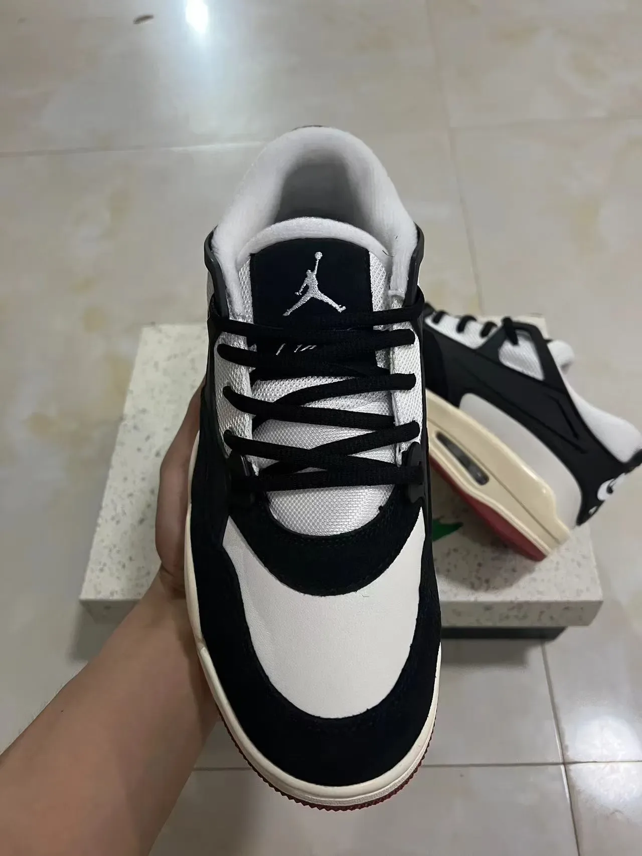 耐克 Zoom 2K 黑白奶油红厚底运动鞋 3