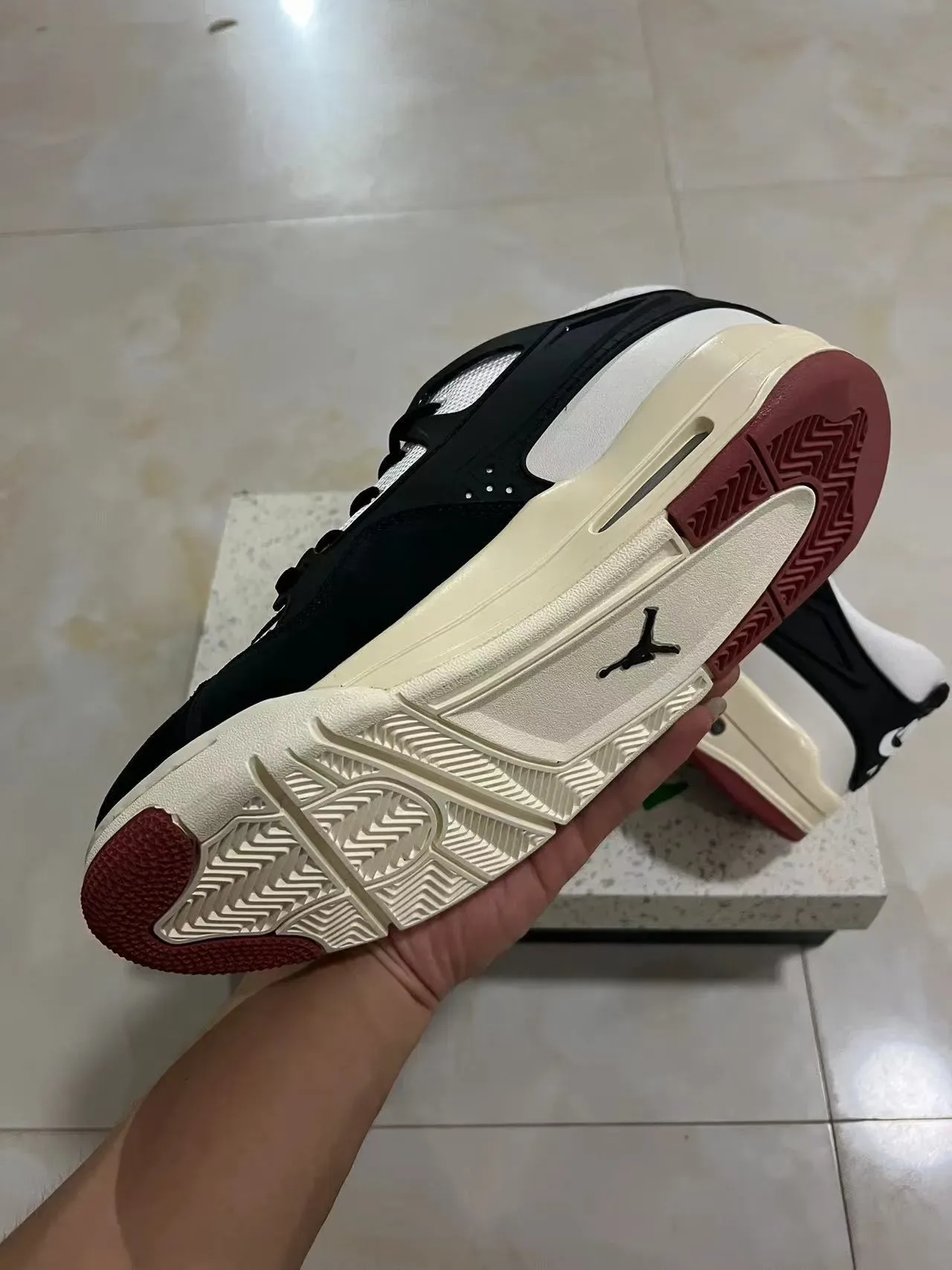 耐克 Zoom 2K 黑白奶油红厚底运动鞋 6