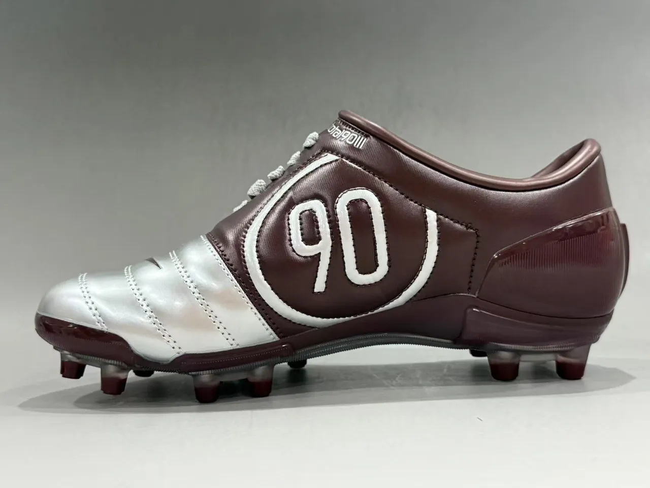 Nike Zoom Air Metallic Silver and Burgundy Firm-Ground Soccer Shoes 8