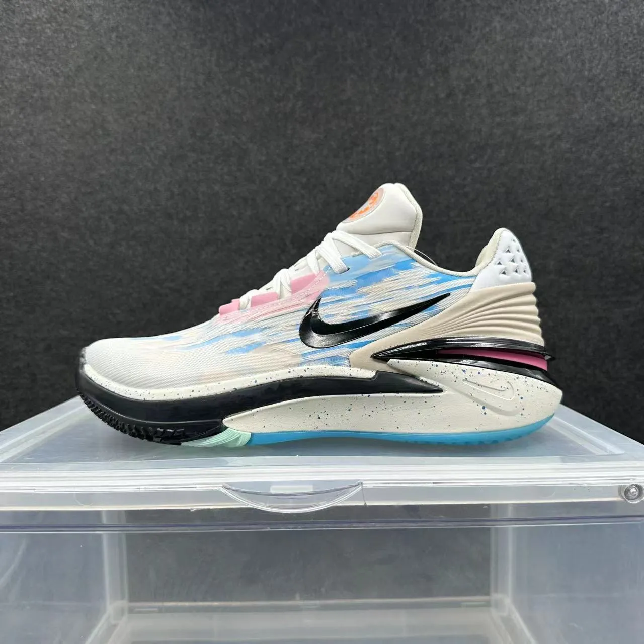 Nike Zoom Freak সাদা নীল গোলাপি টেক্সচার্ড নিট বাস্কেটবল জুতা 2