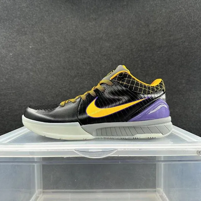 Nike Zoom Kobe IV Carpe Diem Negro Amarillo Púrpura Zapatos de Baloncesto 2
