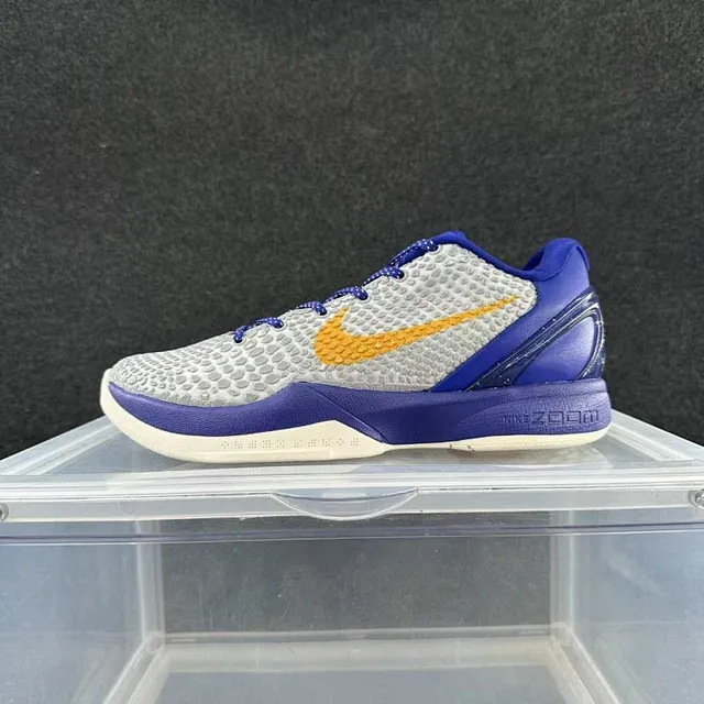 Nike Zoom Kobe VI Zapatos de baloncesto gris, azul real y naranja 2