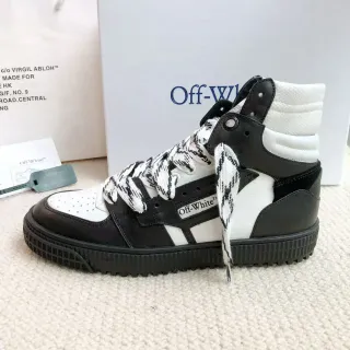 Off-White Black High-Top Asymmetrical Strap Lifestyle Sneakers