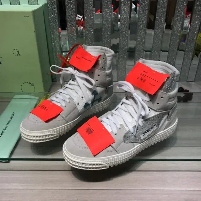 Off-White Gray High-Top Industrial Zip-Tie Lifestyle Sneakers 9