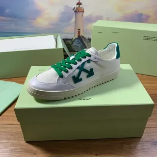 Off-White Green Canvas Upper Diagonal Arrow Logo Lifestyle Sneakers