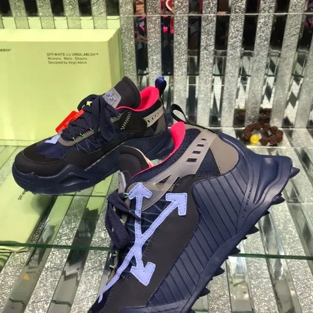Off-White Industrial Runner Navy Black Pink Purple 生活方式运动鞋 4