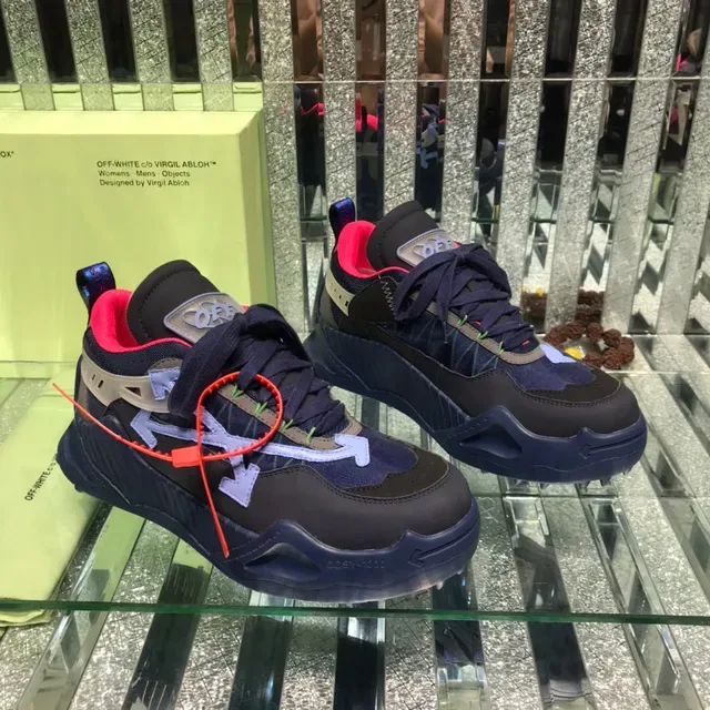 Off-White Industrial Runner Navy Black Pink Purple 生活方式运动鞋 6