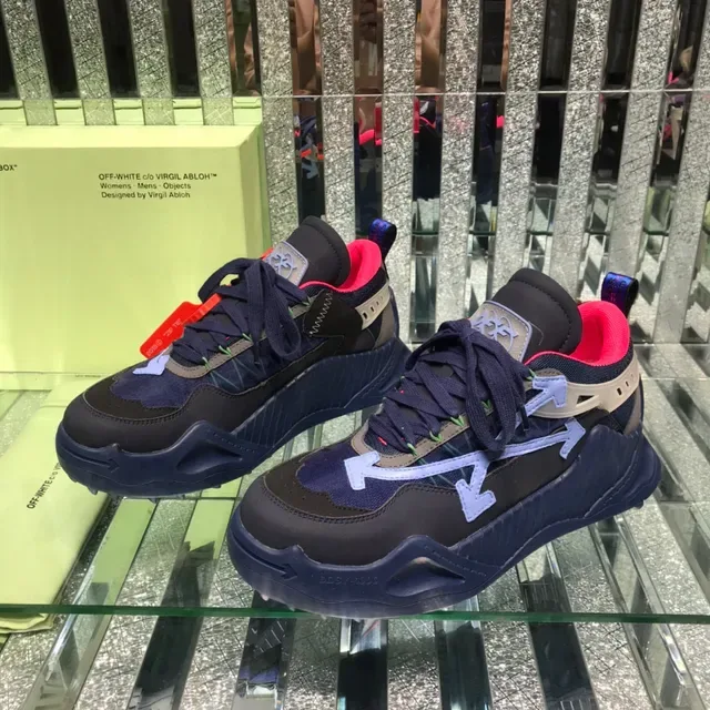 Off-White Industrial Runner Navy Black Pink Purple 生活方式运动鞋 7