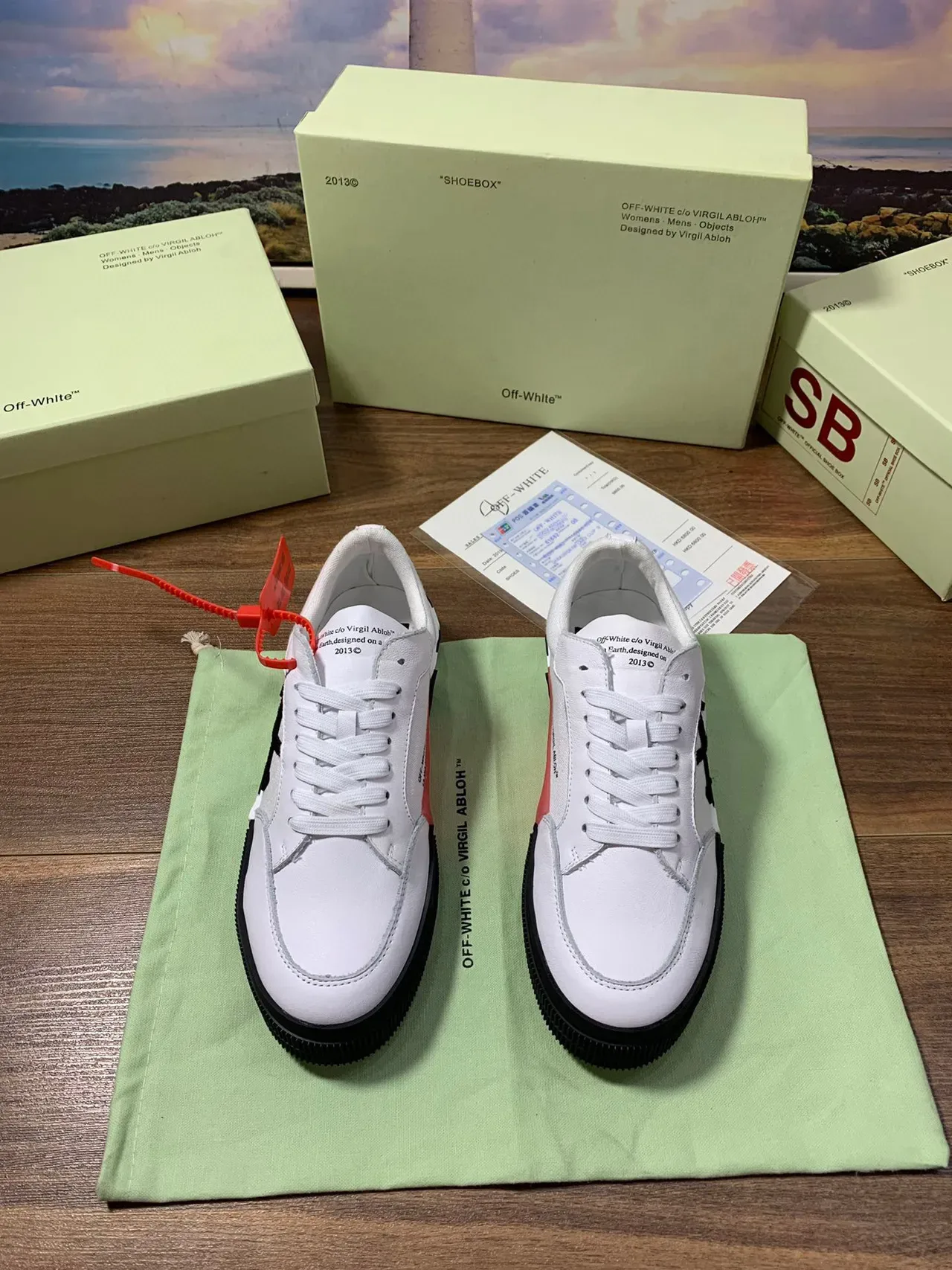 Off-White The Ten কালো লো-টপ প্ল্যাটফর্ম ডায়াগোনাল স্ট্রাইপ মিডসোল লাইফস্টাইল স্নিকার 9