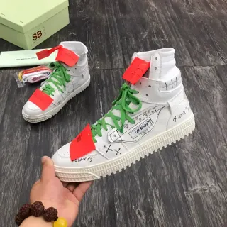 Off-White The Ten Green High-Top Graphic-Printed Lifestyle Sneakers
