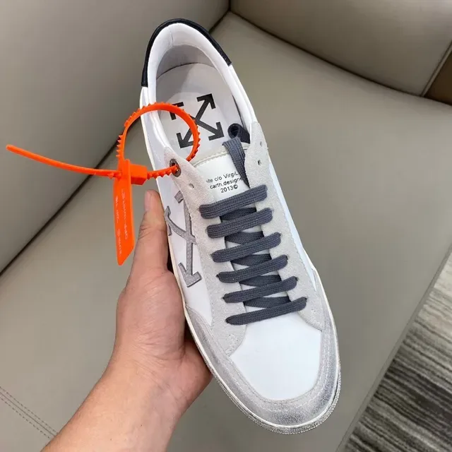 Off-White The Ten सफेद भूरा तीर चिह्न जीवनशैली स्नीकरज़ 4