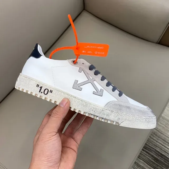 Off-White The Ten सफेद भूरा तीर चिह्न जीवनशैली स्नीकरज़ 5