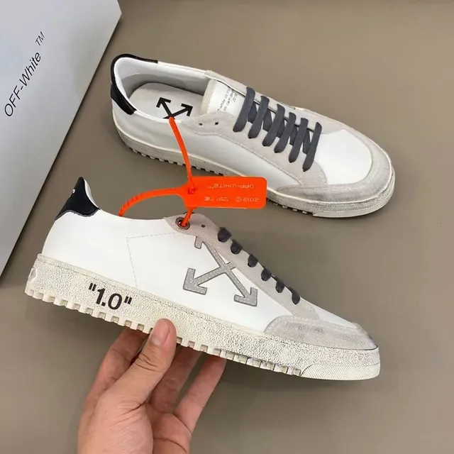 Off-White The Ten सफेद भूरा तीर चिह्न जीवनशैली स्नीकरज़ 6