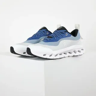 On Cloud Gray Blue Sculpted Midsole Mesh And Synthetic Overlay Construction Lifestyle Sneakers