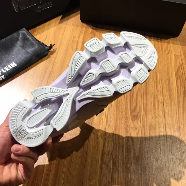 Philipp Plein Active 白紫 无鞋带 网面合成鞋面 生活方式运动鞋 3
