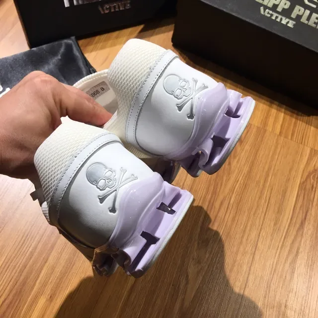 Philipp Plein Active 白紫 无鞋带 网面合成鞋面 生活方式运动鞋 4