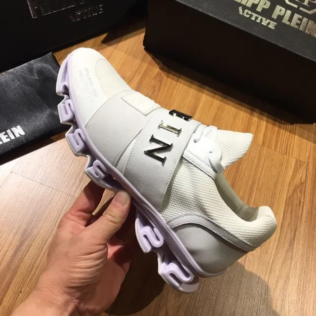 Philipp Plein Active 白紫 无鞋带 网面合成鞋面 生活方式运动鞋 5