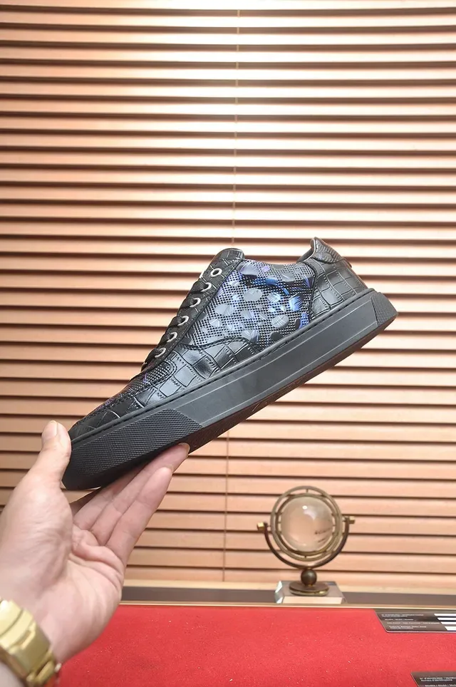 Philipp Plein Noir et Bleu imprimé dragon Chaussures lifestyle 5