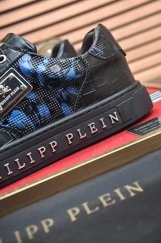 Philipp Plein Noir et Bleu imprimé dragon Chaussures lifestyle 9