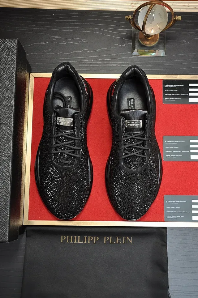 Philipp Plein क्रिस्टल-एम्बेलिश्ड निट काला लाइफस्टाइल स्नीकरज़ 9