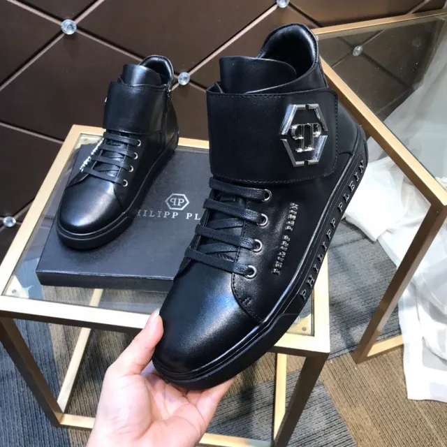 Philipp Plein हाई-टॉप स्ट्रैप स्नीकर काला लाइफस्टाइल स्नीकर 2