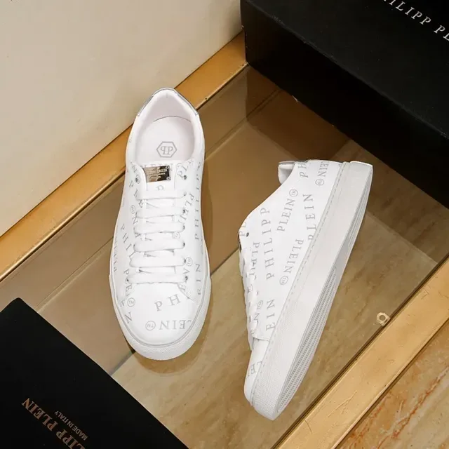 Philipp Plein Monograma Impresão Branco Lifestyle Sneakers 2