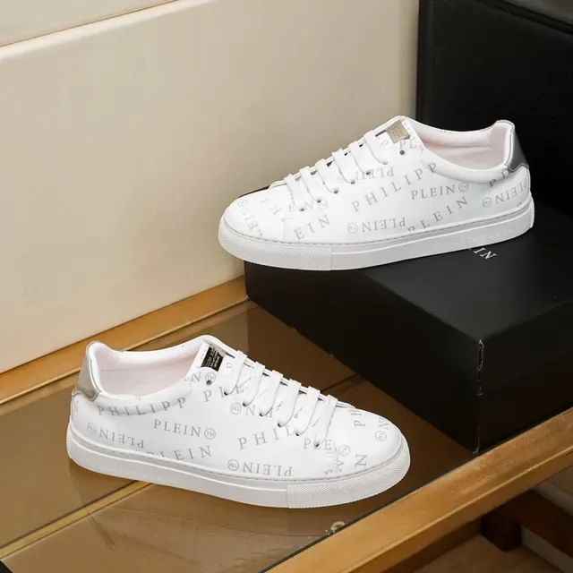Philipp Plein Monograma Impresão Branco Lifestyle Sneakers 3