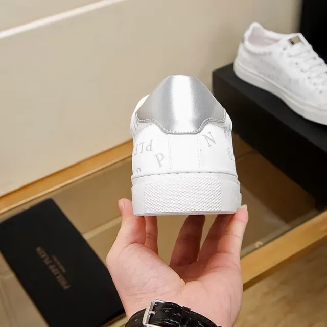 Philipp Plein Monograma Impresão Branco Lifestyle Sneakers 5