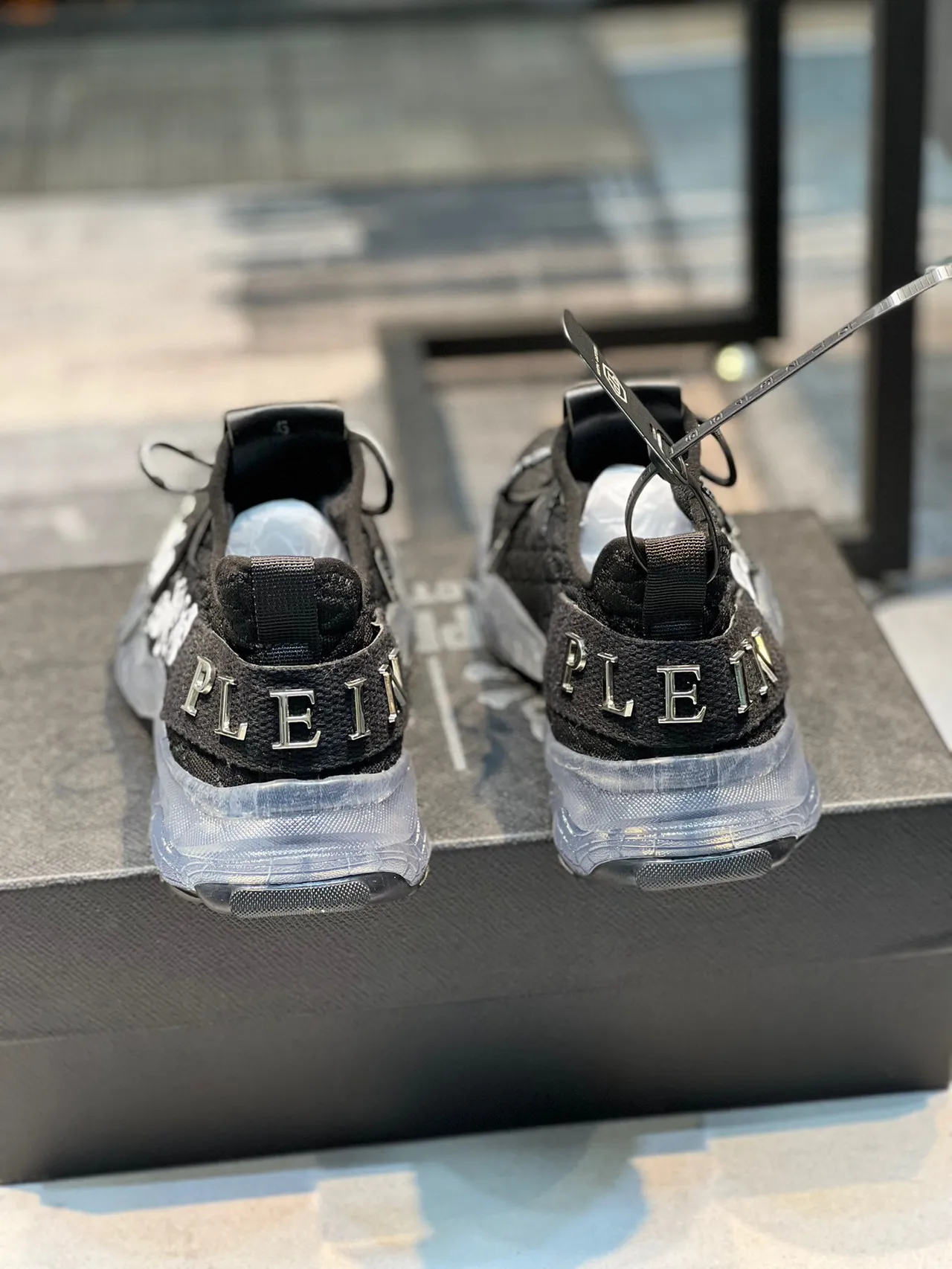 Philipp Plein Skull Runner Black White Translucent Chunky Sneakers 2