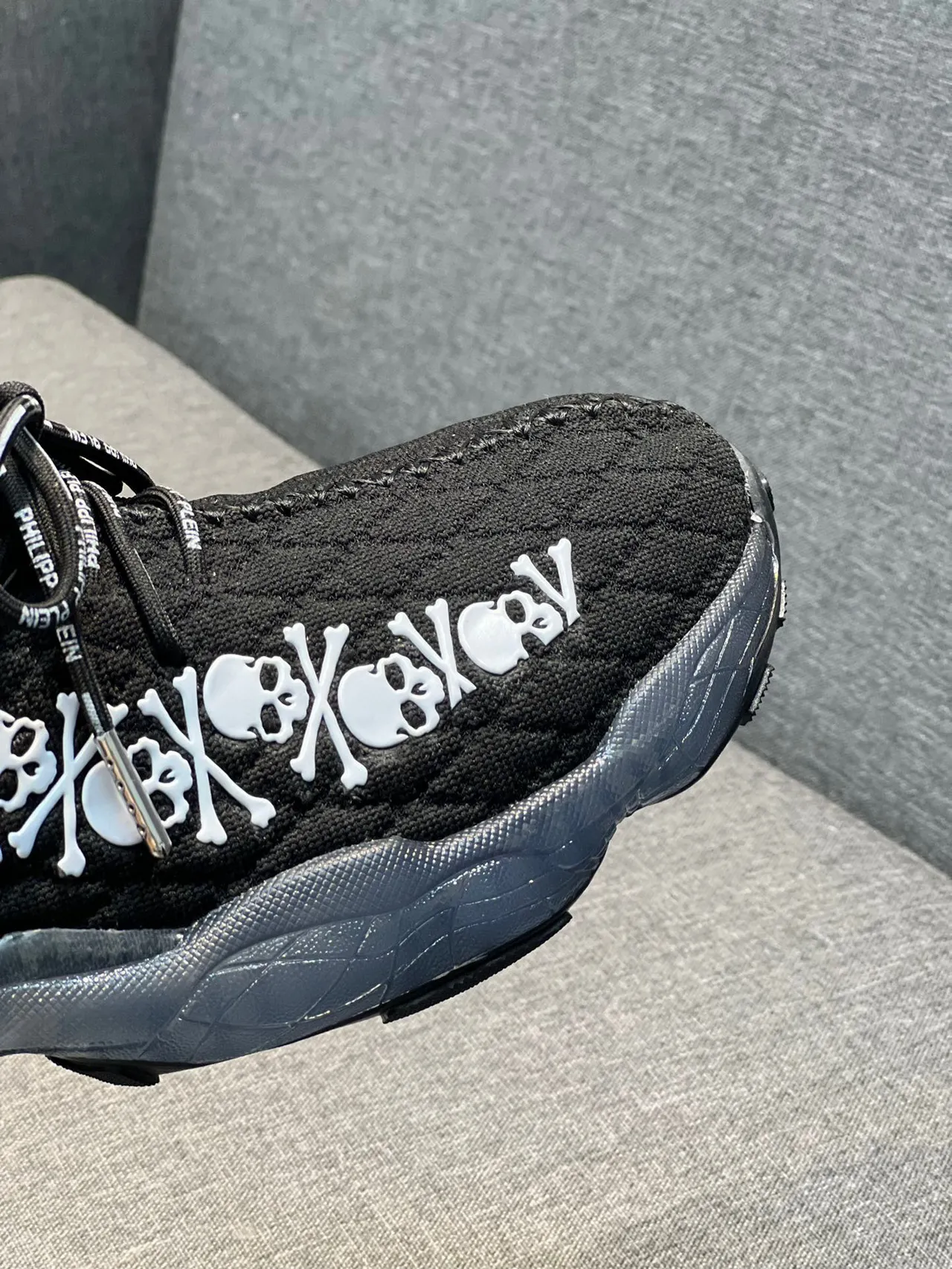 Philipp Plein Skull Runner Black White Translucent Chunky Sneakers 3