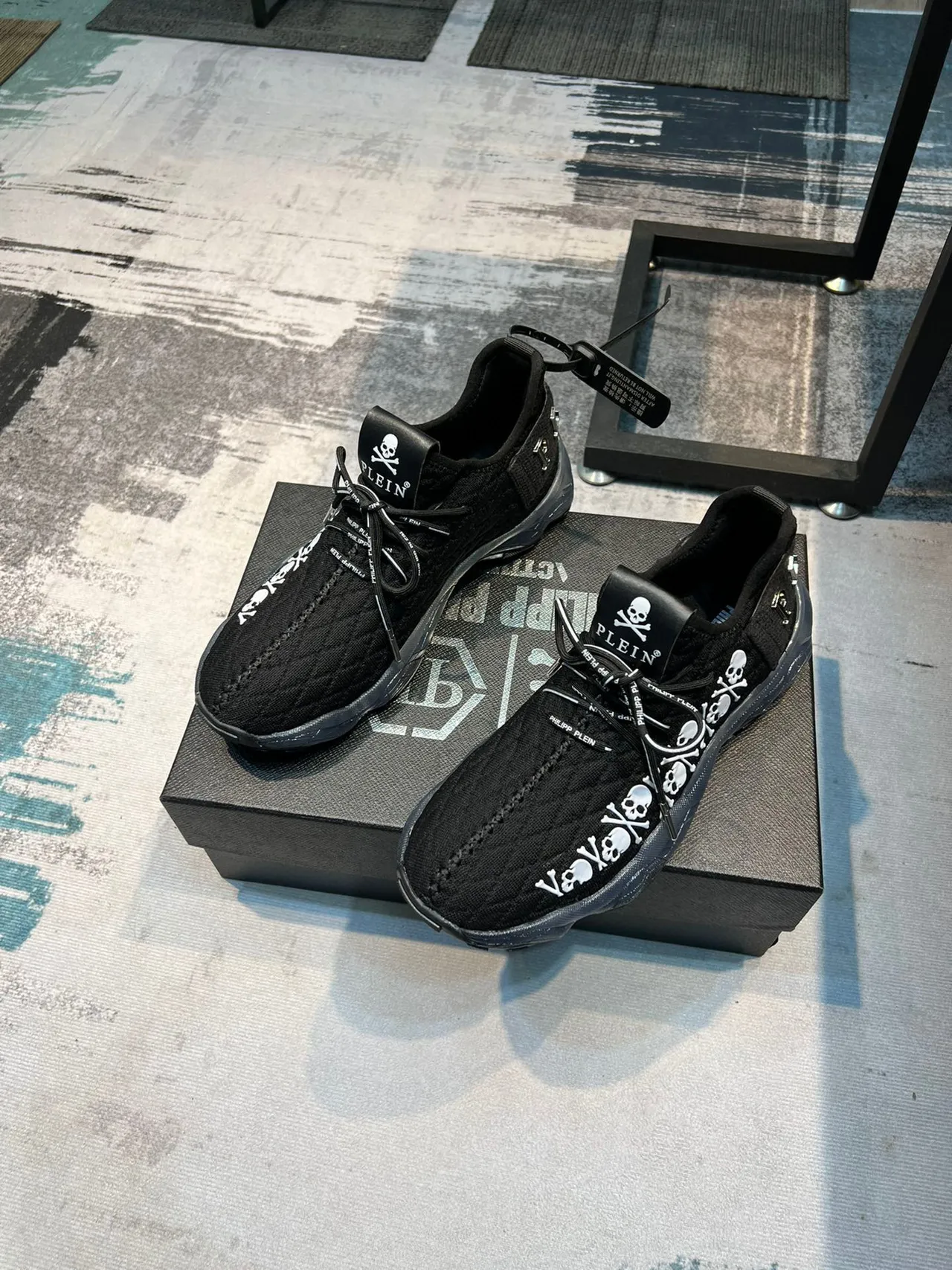 Philipp Plein Skull Runner Black White Translucent Chunky Sneakers 5