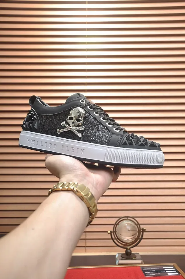 Philipp Plein Zapatillas Lifestyle Negro con Calavera y Picos 2