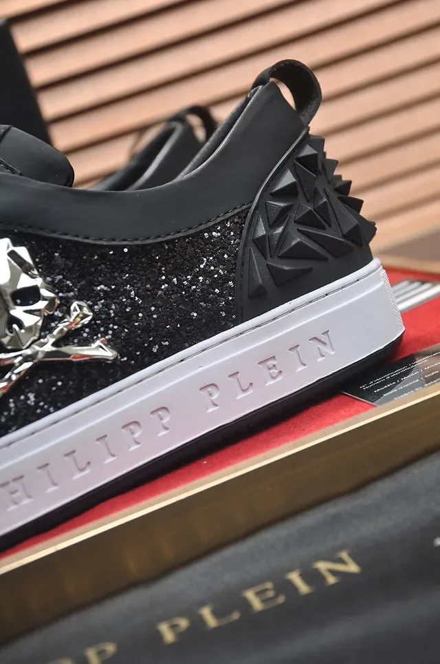 Philipp Plein Zapatillas Lifestyle Negro con Calavera y Picos 9