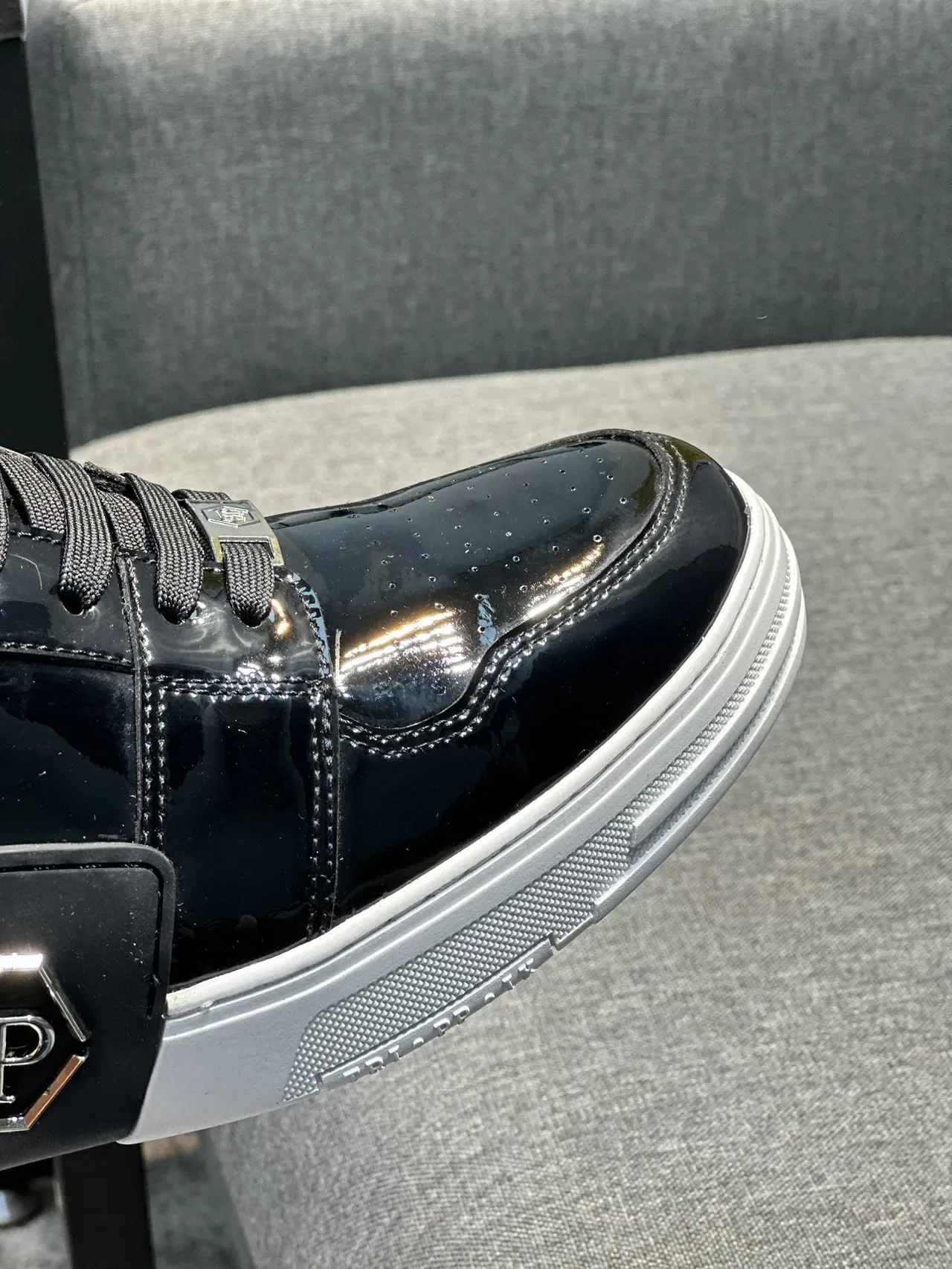 Philipp Plein Super Street Black Patent Leather Lifestyle Sneakers 3