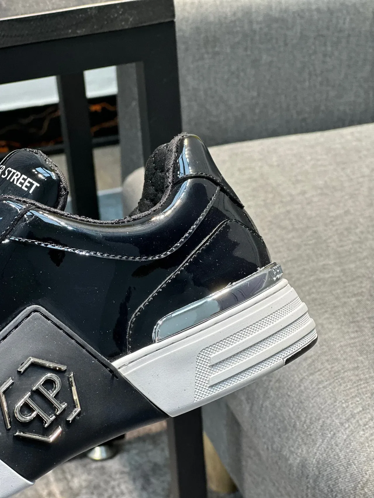Philipp Plein Super Street Black Patent Leather Lifestyle Sneakers 8
