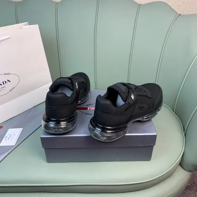 Prada Black Transparent Monochrome Air-Unit Sole Lifestyle Sneakers 3