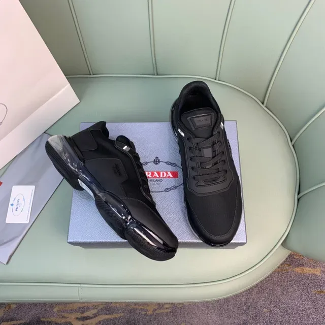 Prada Black Transparent Monochrome Air-Unit Sole Lifestyle Sneakers 6