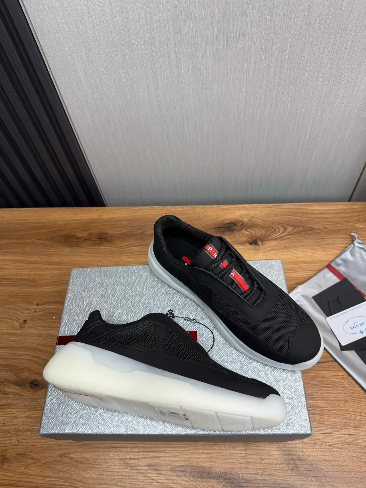 Prada Cloudbust Black and White Lifestyle Sneakers 4