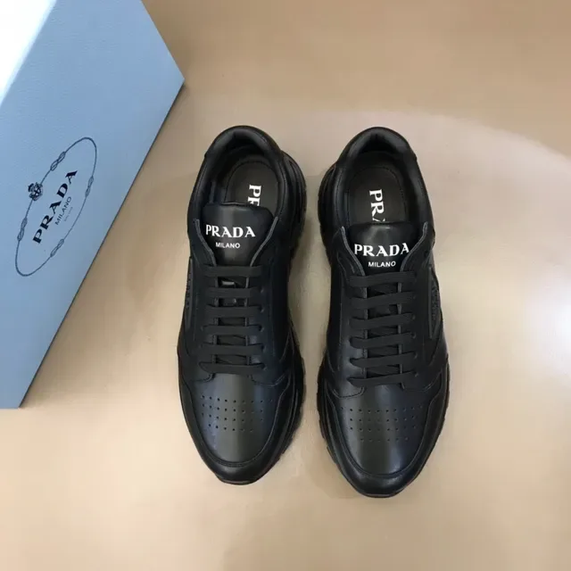 Prada Cloudbust Black Leather Lifestyle Sneakers 8
