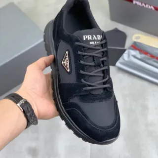 Prada Cloudbust Black Suede and Textile Lifestyle Sneakers