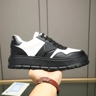 Prada Cloudbust White and Black Chunky Sneakers